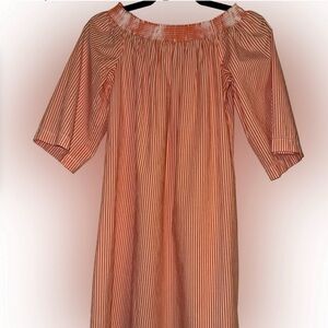 Striped Off-Shoulder Dress